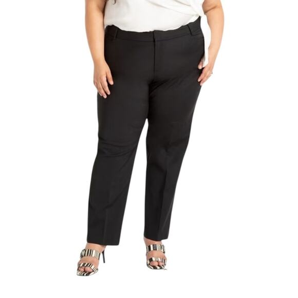 Eloquii Gena Fit Kady ankle pants black size 26S Petite 26 26P - Picture 1 of 8
